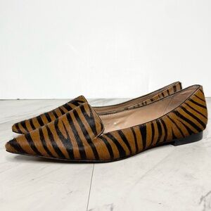 Linea Paolo Portia II Pointy Toe Animal Print Flat 9M